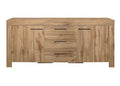 Shop Compton Oak Style Sideboard Featuring Modern Black Hardware and Large Top