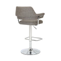 Shop Cortez Leather Effect Charcoal Bar Stool today