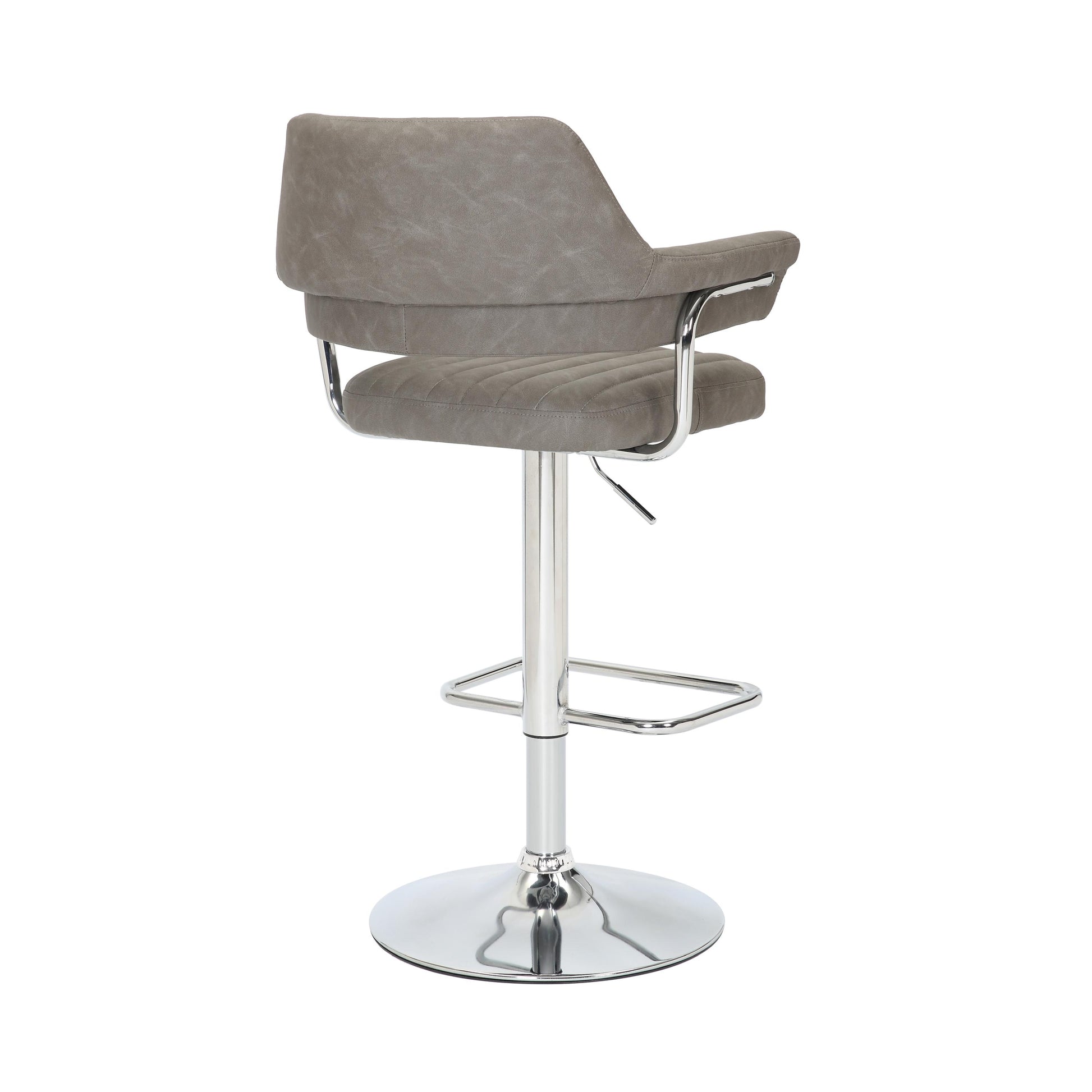 Shop Cortez Leather Effect Charcoal Bar Stool today
