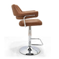Shop Cortez Leather Effect Tan Bar Stool today