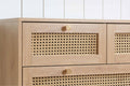 Shop Croxley 5 Drawer Rattan Chest Oak free UK delivery Blythe Living
