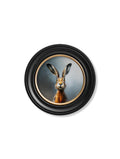 Shop Curious Hare modern round wood framed art print