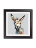 Shop Donkey Jack and Jennet contemporary black wood framed art print