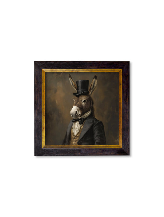 Shop Earl of Assbury donkey portrait square framed wall art 
