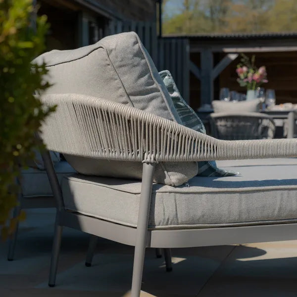 Shop Florence dawn grey rope weave sunlounger set
