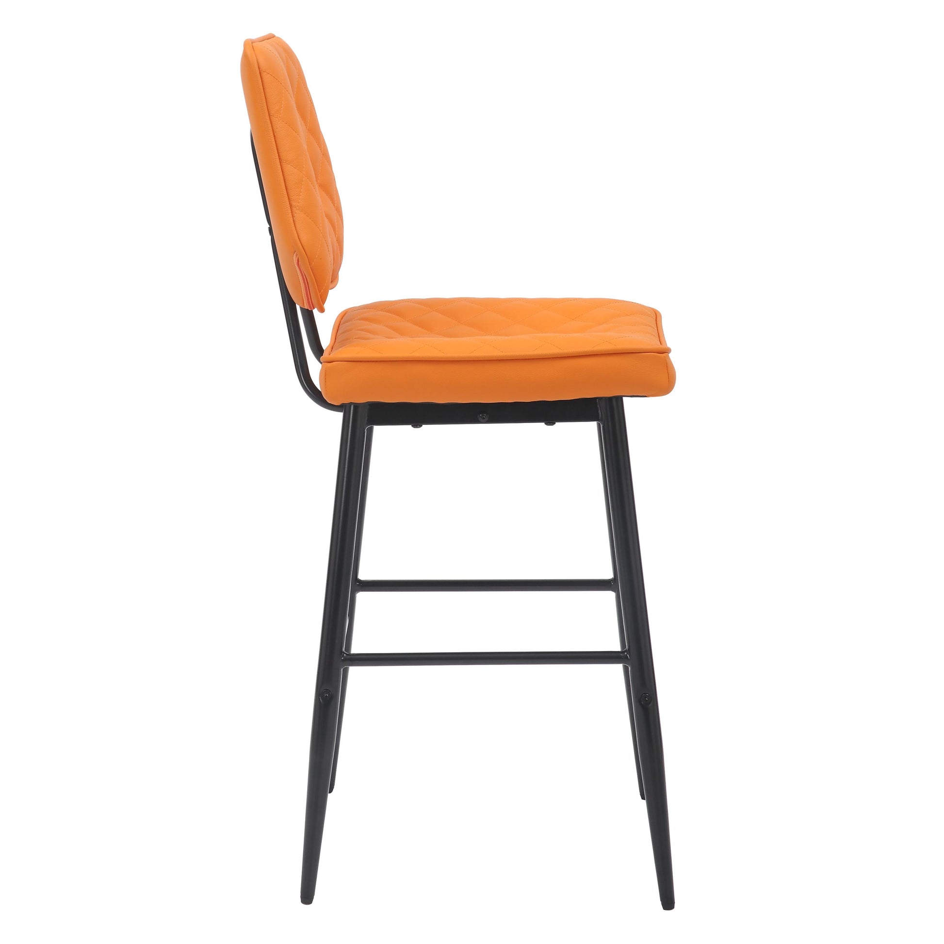 Shop Garrick orange leather bar stool today