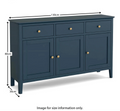Shop Harrogate Large Blue Storage Cabinet with Natural Wood Top