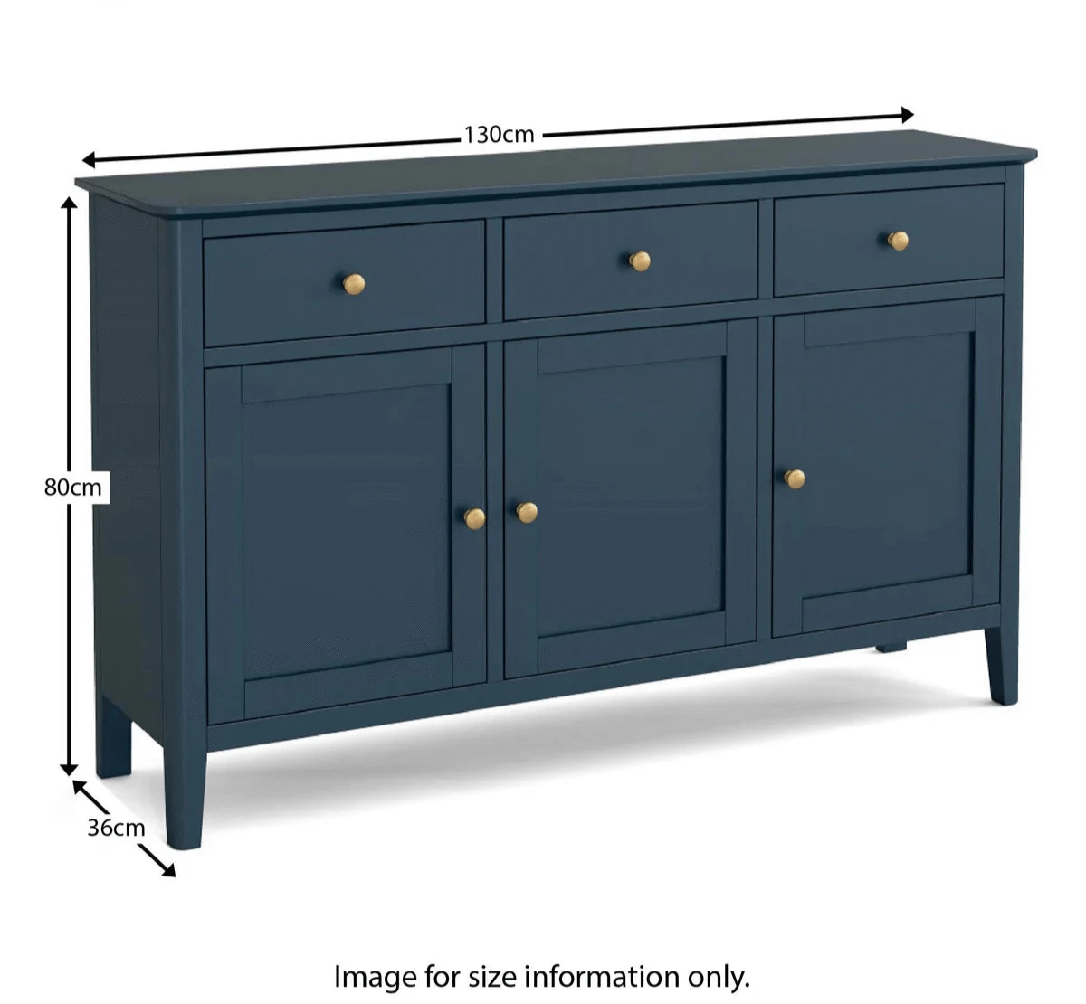 Shop Harrogate Large Blue Storage Cabinet with Natural Wood Top