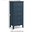 Shop Harrogate Scandi Style Blue Tallboy Chest of Drawers Fully Assembled