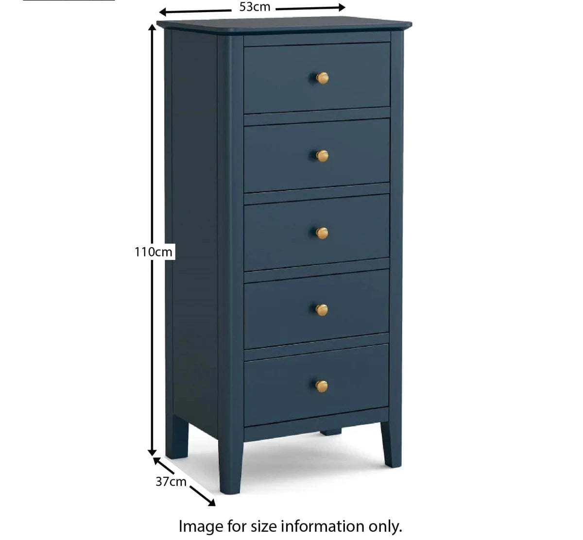 Shop Harrogate Scandi Style Blue Tallboy Chest of Drawers Fully Assembled