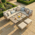 Shop Havana corner dining set with matching footstools
