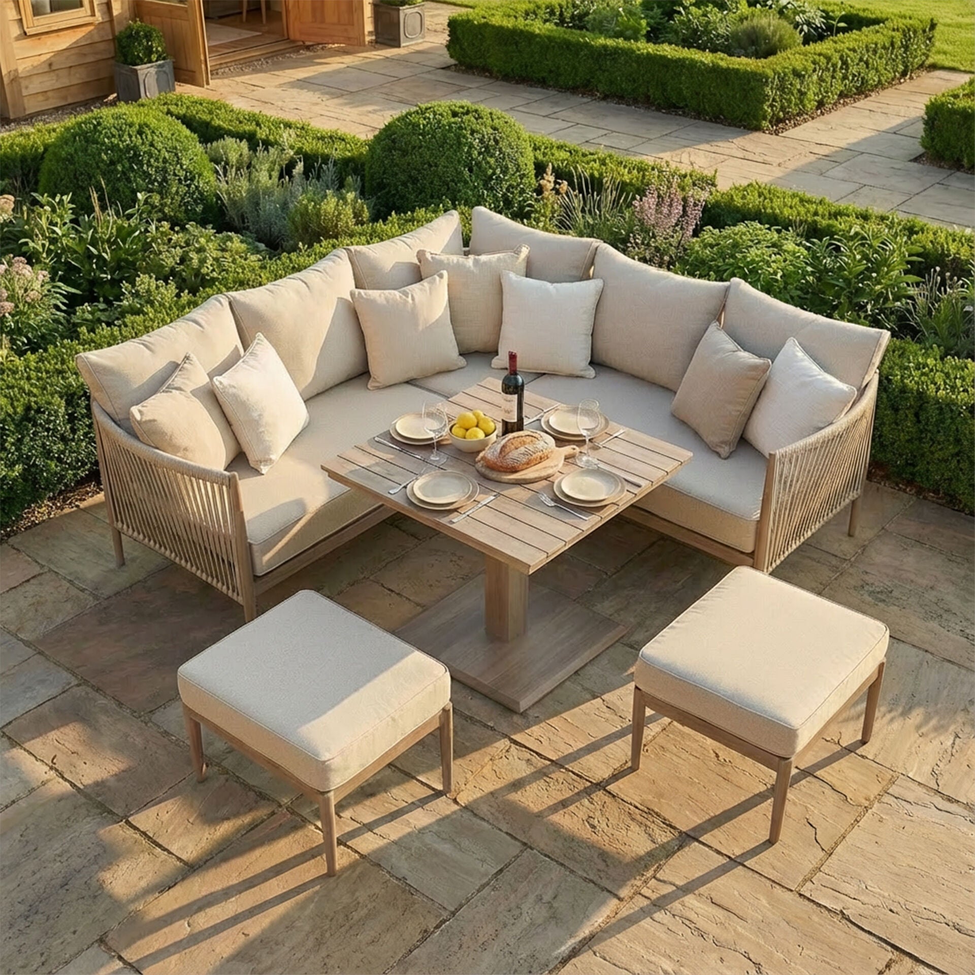 Shop Havana corner sofa set with matching footstools
