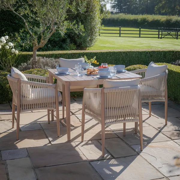 Shop Havana rope weave 4 seat square dining set online
