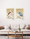 Shop Heron Set of 2 Prints Ram Das ivory framed wall art UK
