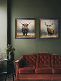 Shop Highland Cow Oxford Square Frame in black and gold online
