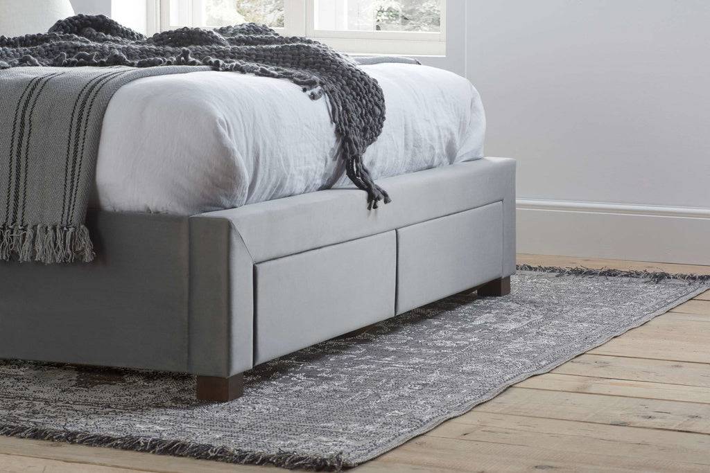 Shop Hope Fabric Bed Grey Velvet