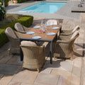 Shop Jakarta garden winchester dining set with premium teak table top
