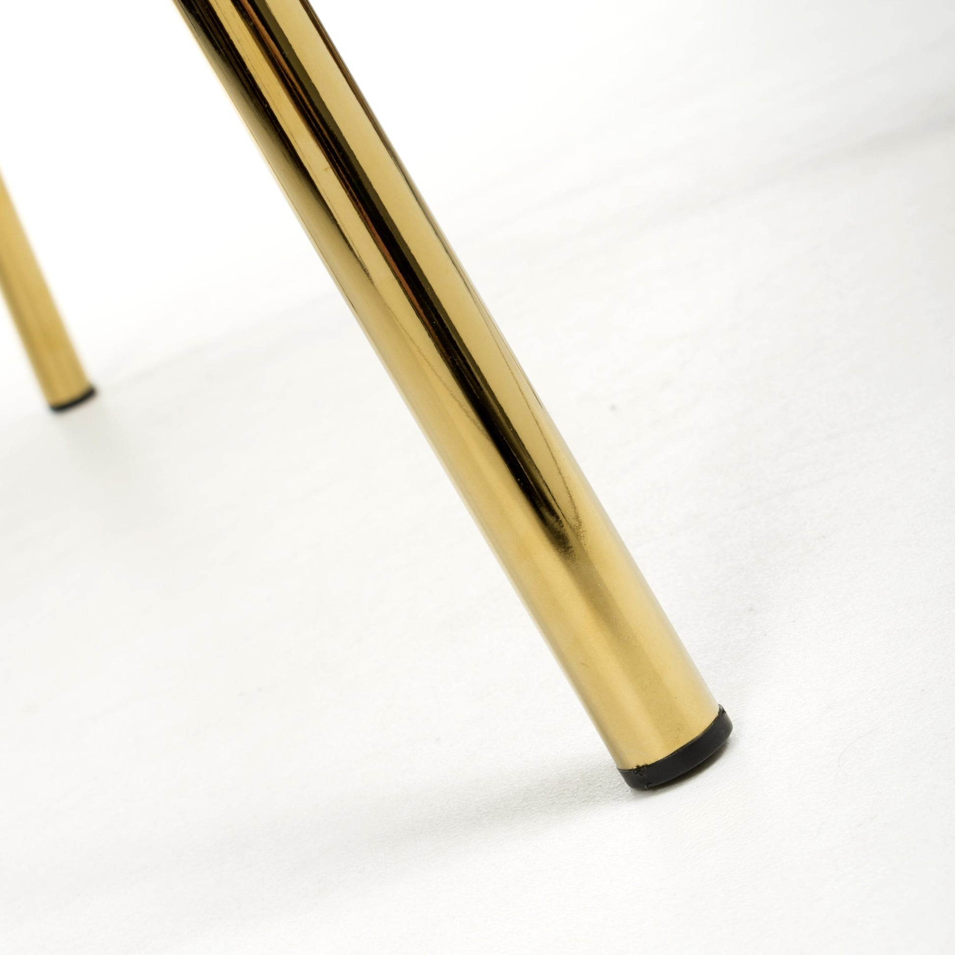 Shop Jenner Leather Effect Black Gold Dining Chair with gold metal legs