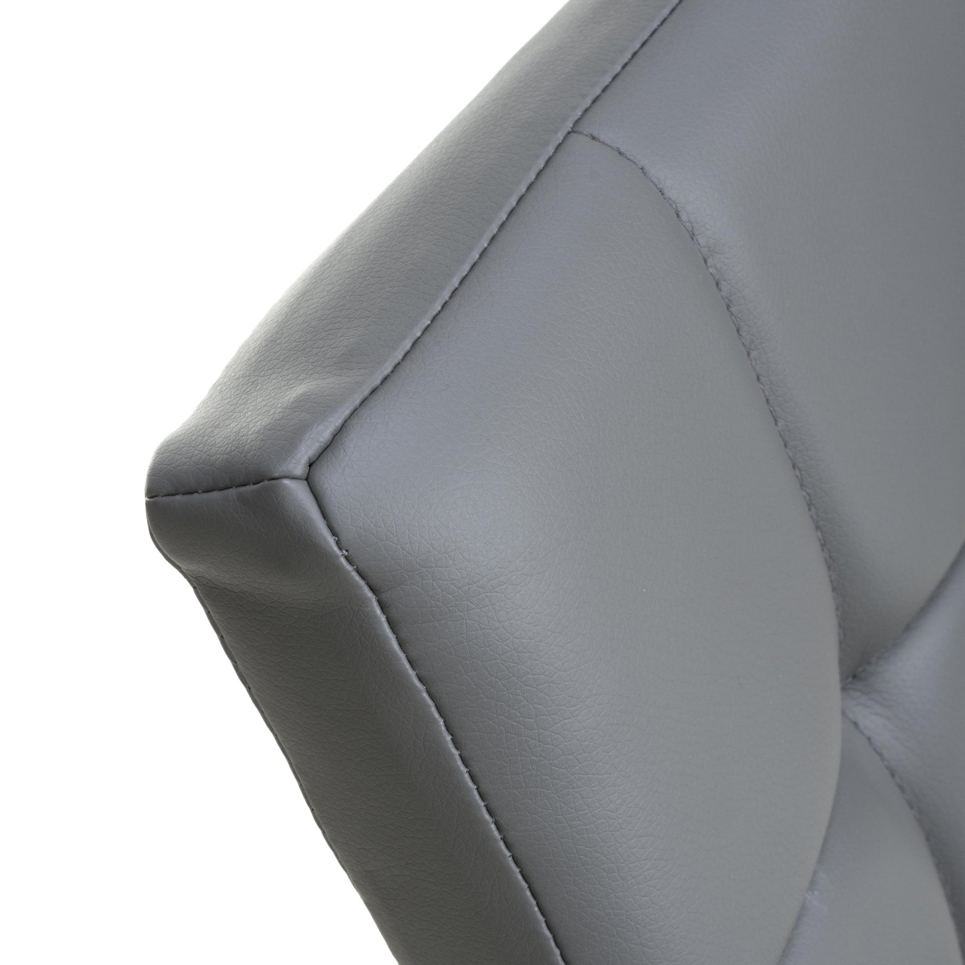 Shop Jenner Leather Effect Grey Chrome Dining Chair today