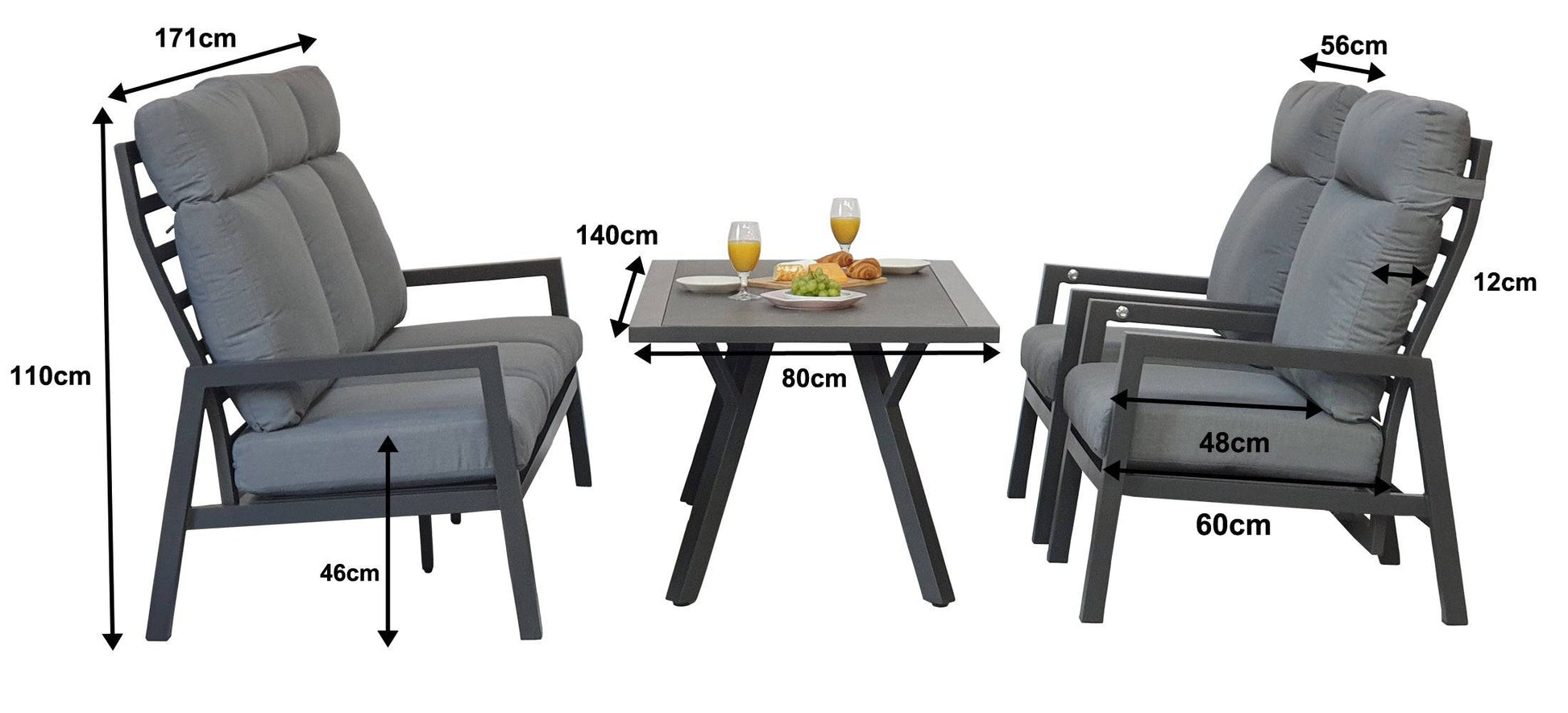 Shop Kimmie 5 Seat High Back Sofa Dining