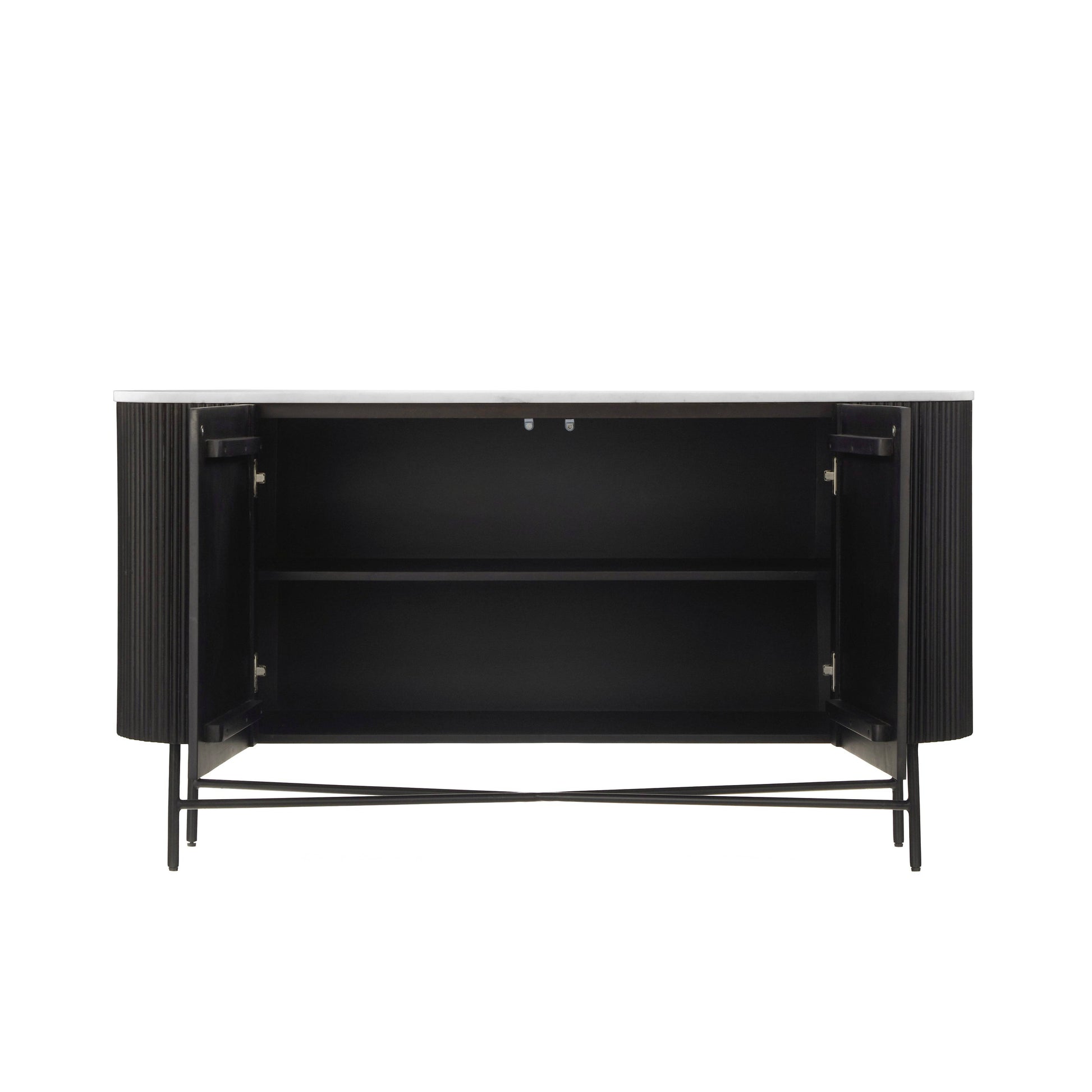 Shop Lucas 2-Door Slatted Sideboard with Handle-Free Push-to-Open Doors