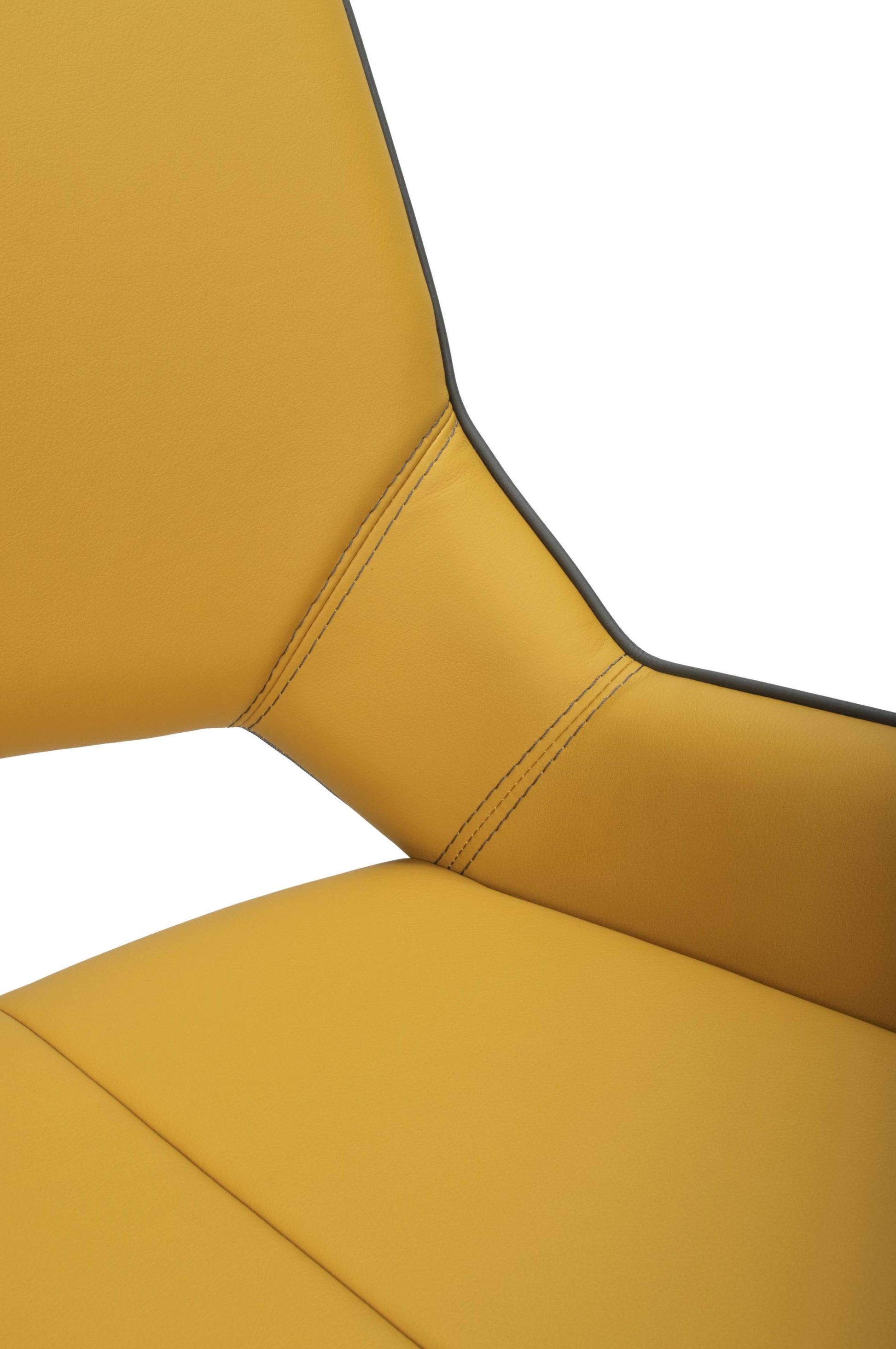Shop Mako yellow swivel dining chair today