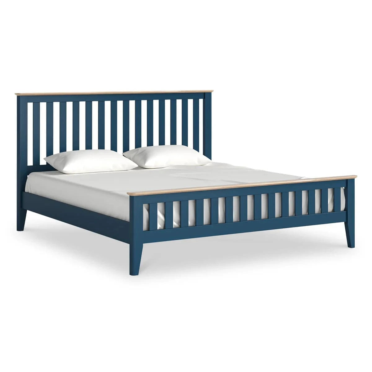 Shop Marlow Navy Slatted Bed