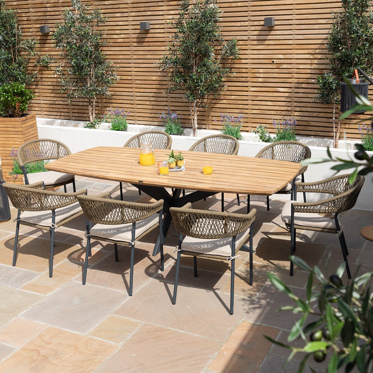 Shop Maze Bali oval garden dining set today