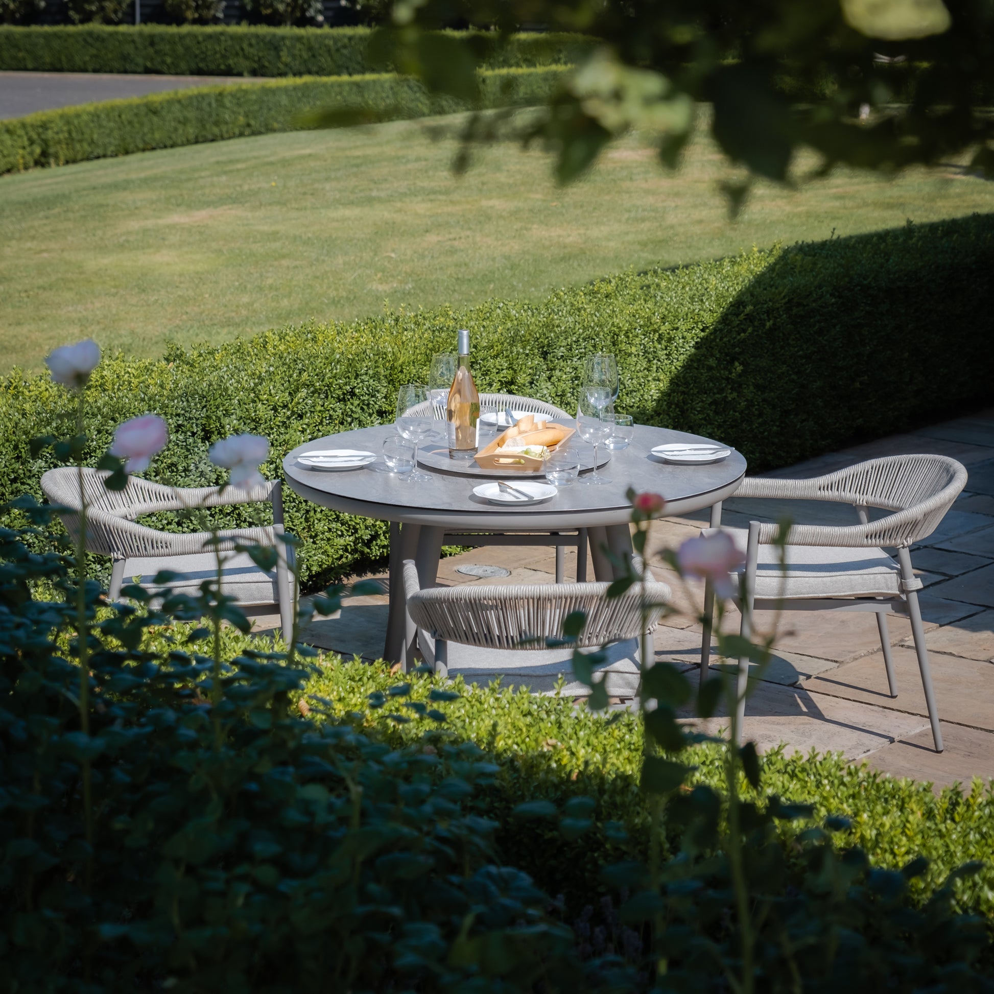 Shop Maze Florence Rope Weave dining set with removable Lazy Susan