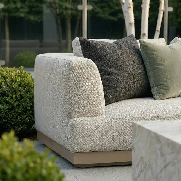 Shop Maze Lyon Small Corner Sofa Set Pebble with Sunproof fabric
