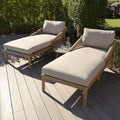 Shop Maze Martinique Rope Weave Sunlounger Set light brown finish
