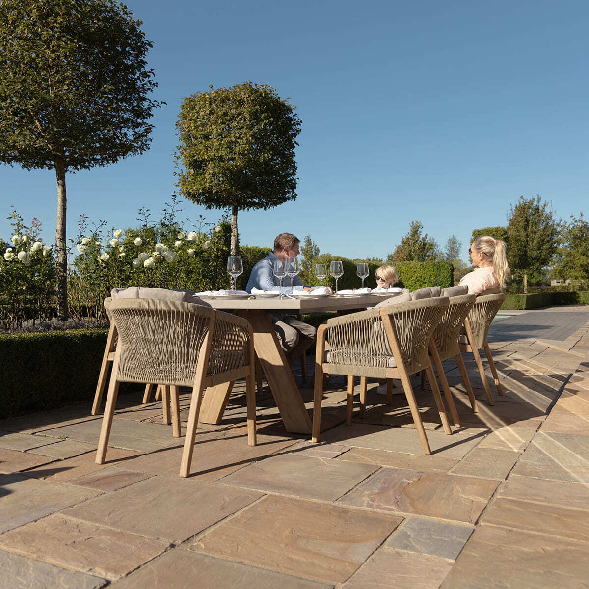 Shop Maze Martinique rectangular garden dining set today