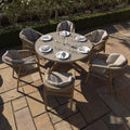Shop Maze Martinique round garden 6 seat dining set today