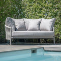 Shop Maze Milan rope weave outdoor daybed in Cool Linen