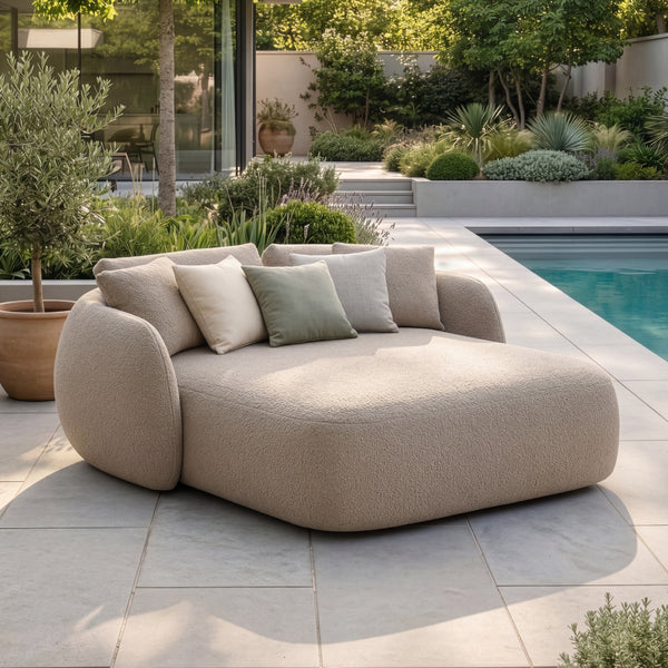 Shop Maze Monte Carlo Outdoor Daybed UV resistant greige fabric

