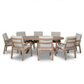 Shop Maze New York 8 Seat Oval Aluminium Dining Set large family dining set