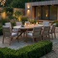 Shop Maze New York 8 Seat Oval Aluminium Dining Set stylish garden furniture