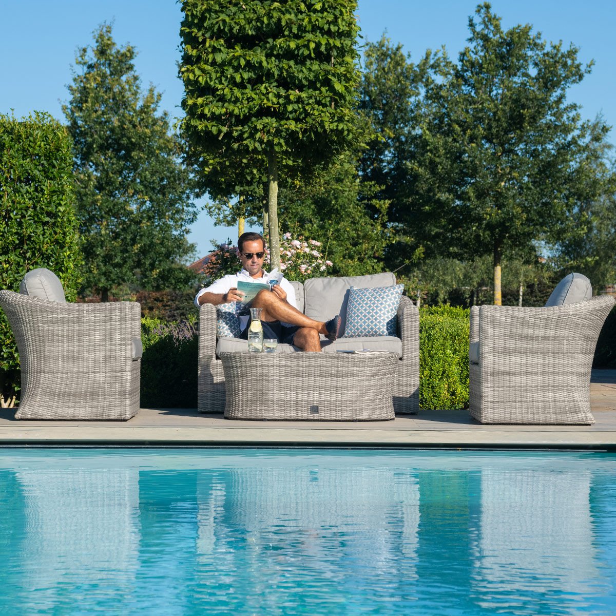 Shop Maze Oxford rattan sofa set with coffee table today