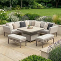 Shop Maze Pulse Deluxe Corner Dining Set Latte stylish garden furniture