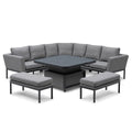 Shop Maze Pulse Deluxe Corner Dining Set Zinc Grey comfortable garden set