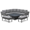 Shop Maze Pulse Deluxe Corner Dining Set Zinc Grey stylish garden furniture