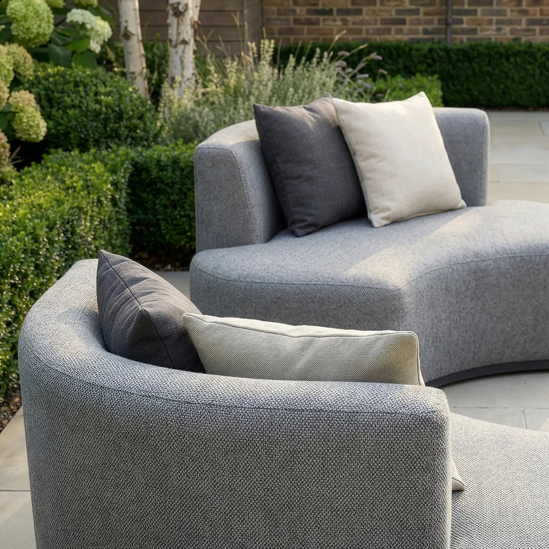 Shop Maze Snug Lifestyle Suite Zinc Grey luxury garden seating
