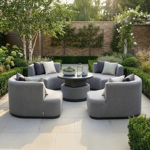 Shop Maze Snug Lifestyle Suite Zinc Grey stylish garden furniture
