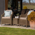 Shop Maze Winchester 3 Piece Rattan Bistro Set Ceramic Glass UK
