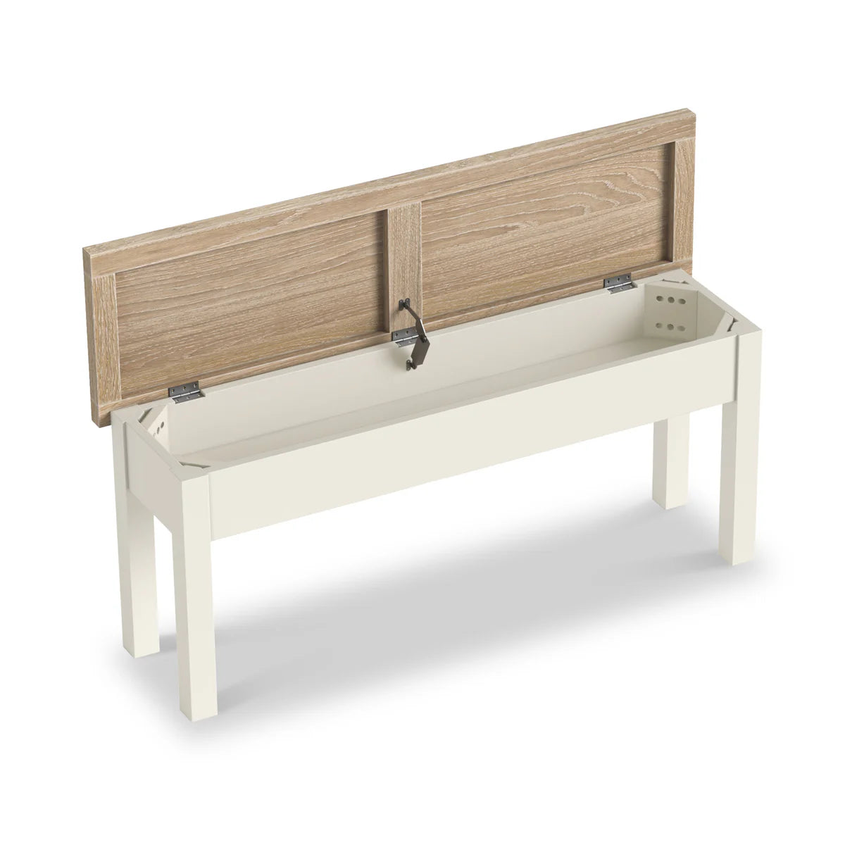 Shop Modern Country Shallow Storage Bench Coconut White