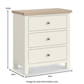 Shop Modern Country painted three drawer chest coconut white online
