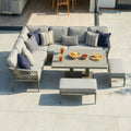 Shop Monaco corner sofa set with matching footstools
