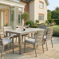 Shop Montreal dining set with ceramic glass table
