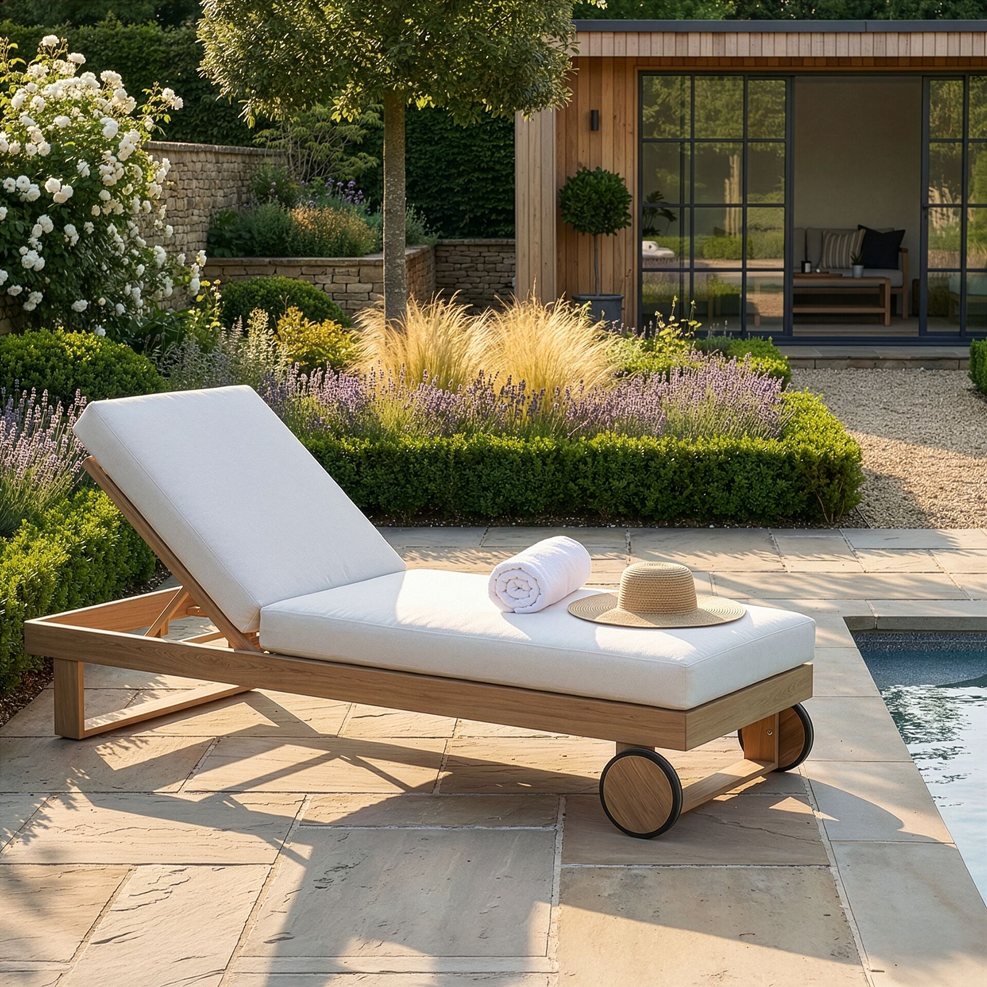 Shop New York sunlounger with multiple reclining positions
