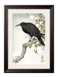 Shop Ohara Koson crow Japanese woodblock framed wall art UK
